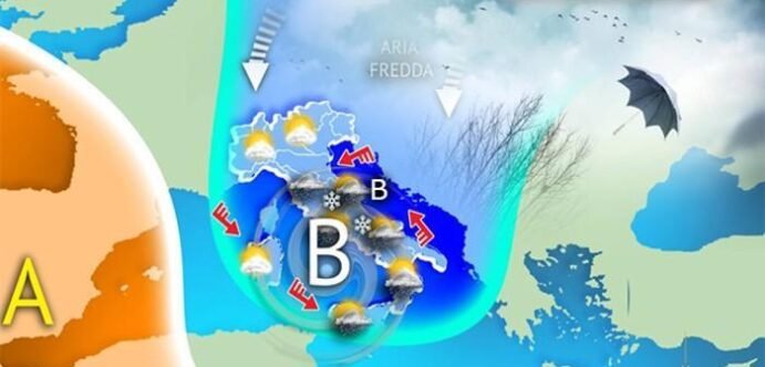 Italy: Severe weather with gale-force winds, thunderstorms, and snowfall is set to hit the region, according to Italian meteorologists