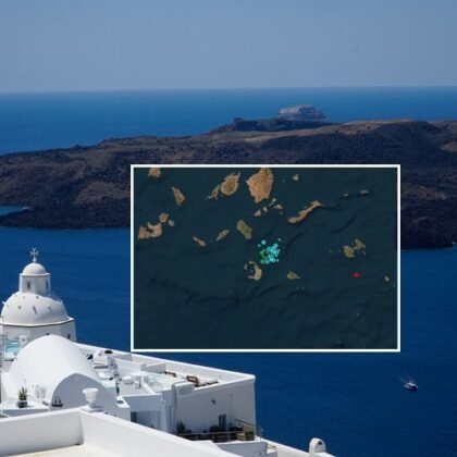 Hundreds of earthquakes shake Santorini in Greece ,forcing evacuations