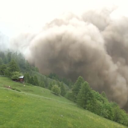 Massive landslide from Birch Glacier collapse buries Blatten, Switzerland