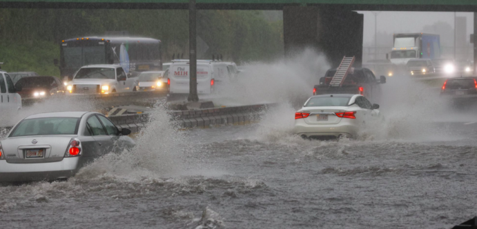 Historic rainfall triggers floods in Boston, prompting closure along the I-93 in Massachusetts