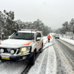 Hundreds of vehicles stranded as rare snowstorm hits New South Wales, Australia