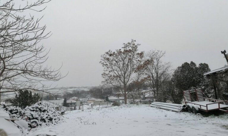 Read more about the article Στα λευκά ντύθηκαν πολλές περιοχές στη Θράκη – Το χιόνι έφτασε μέχρι και τα πεδινά