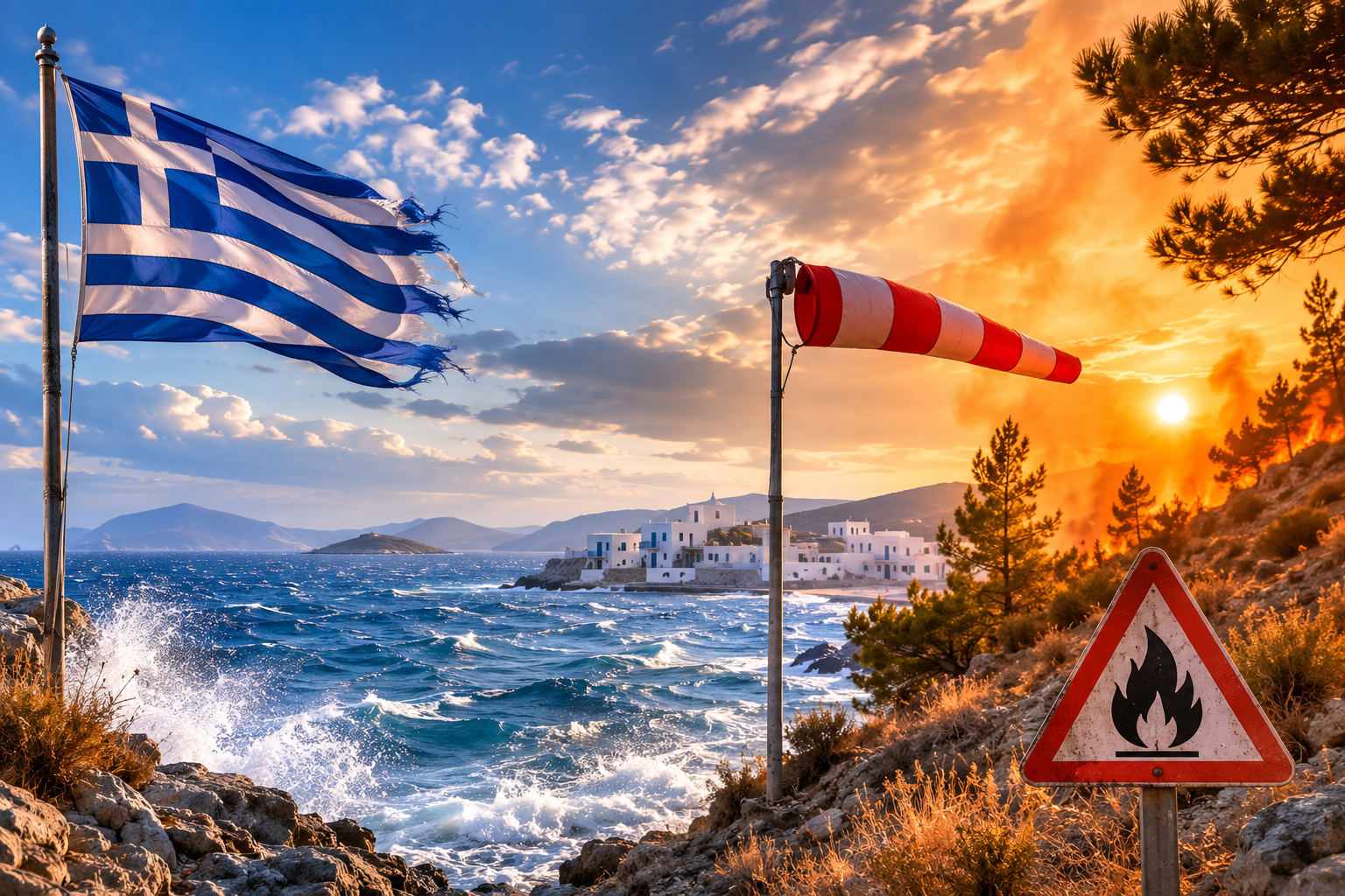 You are currently viewing Επιμένουν οι θυελλώδεις άνεμοι και το Σαββατοκύριακο στο Αιγαίο – Πότε προβλέπεται εξασθένηση