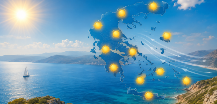 Εξασθενεί το ισχυρό μελτέμι στο Αιγαίο τη νέα εβδομάδα – Τι καιρικές συνθήκες περιμένουμε