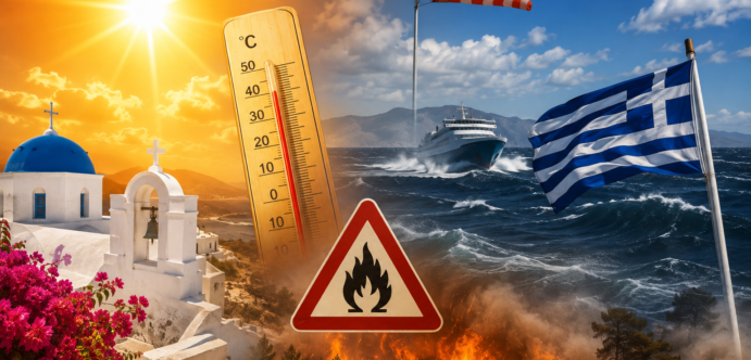 Θυελλώδες μελτέμι και αισθητή πτώση της θερμοκρασίας έως τον Δεκαπενταύγουστο – Ακραίος κίνδυνος πυρκαγιάς τις επόμενες ημέρες
