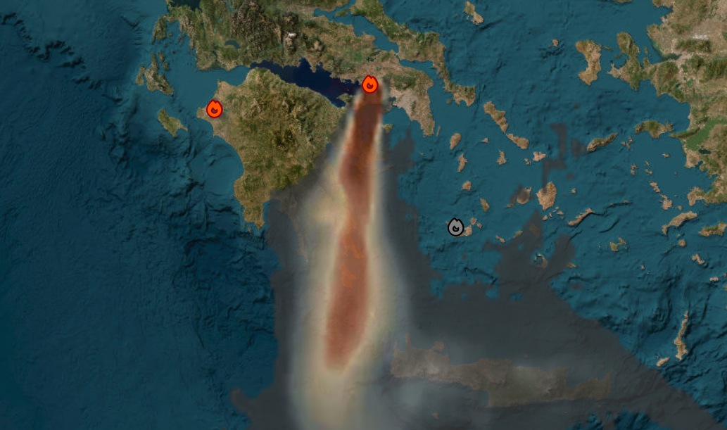 You are currently viewing Δασικές πυρκαγιές σε Βοιωτία και Αττική: Πάνω από 100.000 στρέμματα οι καμένες εκτάσεις γης – Μέχρι την Αφρική είναι ορατοί οι καπνοί