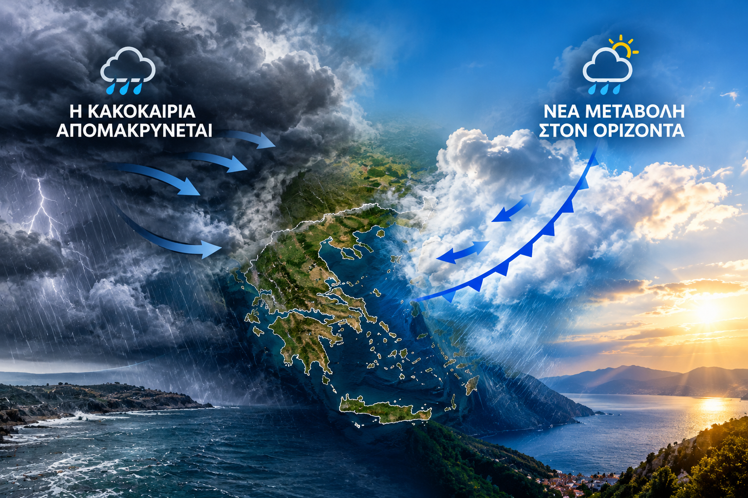 Read more about the article Η κακοκαιρία απομακρύνεται στη σκιά νέας καιρικής μεταβολής – Πάνω από 100 χιλιοστά έπεσαν σε ένα 24ωρο