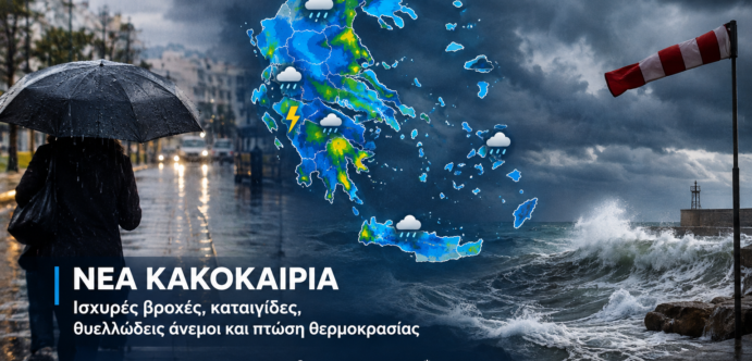 Κακοκαιρία: Πάνω από 120 χιλιοστά βροχής έπεσαν σε ένα 24ωρο – Ποιες περιοχές μπαίνουν στο επίκεντρο την Τετάρτη και που θα χιονίσει