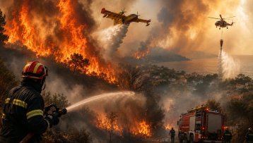 Στο έλεος των πυρκαγιών η Ελλάδα – Στη δυτική Αττική παραμένουν τα μεγαλύτερα μέτωπα