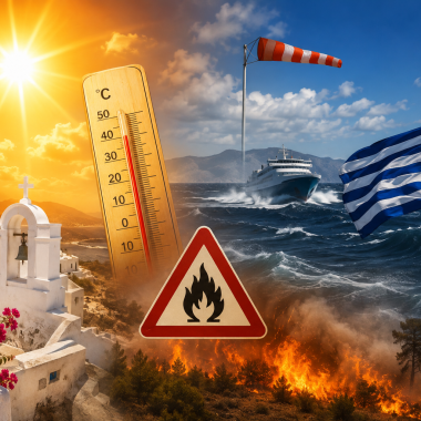 Θυελλώδες μελτέμι και αισθητή πτώση της θερμοκρασίας έως τον Δεκαπενταύγουστο – Ακραίος κίνδυνος πυρκαγιάς τις επόμενες ημέρες