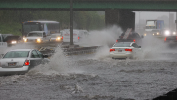 Historic rainfall triggers floods in Boston, prompting closure along the I-93 in Massachusetts