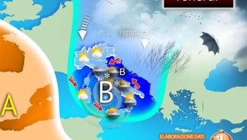 Italy: Severe weather with gale-force winds, thunderstorms, and snowfall is set to hit the region, according to Italian meteorologists