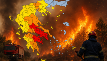 Σε κατάσταση συναγερμού πολλές περιοχές της χώρας – Ακραίος κίνδυνος πυρκαγιάς αύριο Τετάρτη